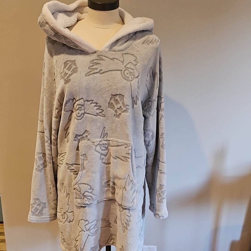 Warner Bros. Harry Potter White and Gray Fleece Hoodie